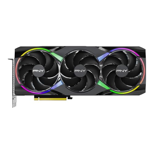 PNY Tarjeta gráfica NVIDIA GeForce RTX™ 5090 de 32 GB ARGB con triple ventilador overclocked (DLSS 4, PCIe® 5.0, HDMI®/DP 2.1, 3.5 ranuras, iluminación RGB Epic-X™)