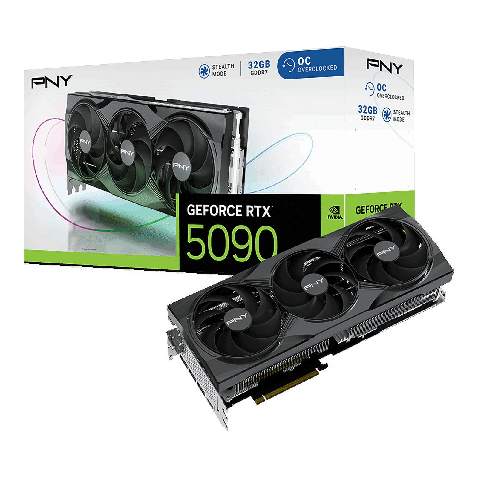 PNY NVIDIA GeForce RTX  5090 OC Triple Fan  Graphics Card 32GB GDDR7  3 5 Slot