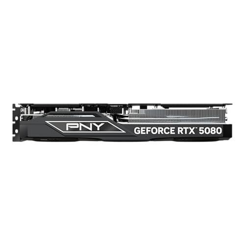 PNY NVIDIA GeForce RTX  5080 OC Triple Fan  Graphics Card  16GB GDDR7  256 bit  Boost Speed  2730 MHz  PCIe  5 0  HDMI /DP 2 1  2 99 Slot  NVIDIA Blackwell Architecture  DLSS 4