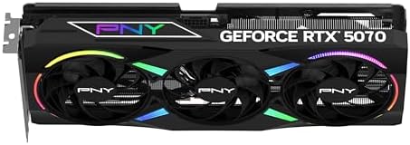 PNY NVIDIA GeForce RTX  5070 OC Triple Fan  Graphics Card  12GB GDDR7  192 bit  Boost Speed  2587 MHz  SFF Ready  PCIe  5 0  HDMI /DP 2 1  2 4 Slot  NVIDIA Blackwell Architecture  DLSS 4 