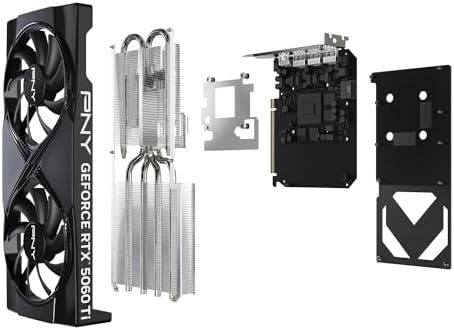PNY NVIDIA GeForce RTX  5060 Ti OC Dual Fan  Graphics Card  8GB GDDR7  128 bit  Boost Speed  2692 MHz  SFF Ready  PCIe  5 0  HDMI /DP 2 1  2 Slot  NVIDIA Blackwell Architecture  DLSS 4