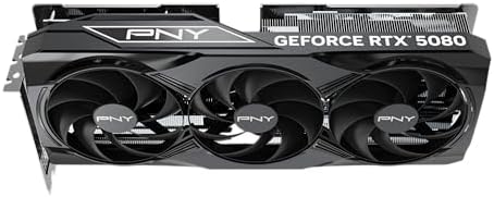 PNY NVIDIA GeForce RTX 5080 Epic-X ARGB OC Triple ventilador, tarjeta gráfica (16 GB GDDR7, 256 bits, velocidad de aumento: 2775 MHz, PCIe 5.0, HDMI/DP 2.1, 2.99-Slot, NVIDIA Blackwell Architecture
