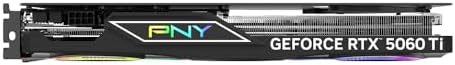 PNY NVIDIA GeForce RTX  5060 Ti Epic X  ARGB OC Triple Fan  Graphics Card  8GB GDDR7  128 bit  Boost Speed  2692 MHz  SFF Ready  PCIe  5 0  HDMI /DP 2 1  2 Slot  NVIDIA Blackwell Architecture  DLSS 4 