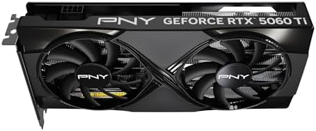 PNY NVIDIA GeForce RTX  5060 Ti Epic X  ARGB OC Triple Fan  Graphics Card  8GB GDDR7  128 bit  Boost Speed  2692 MHz  SFF Ready  PCIe  5 0  HDMI /DP 2 1  2 Slot  NVIDIA Blackwell Architecture  DLSS 4 