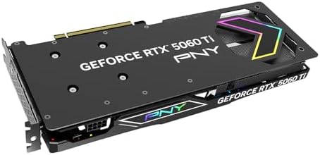 PNY NVIDIA GeForce RTX  5060 Ti Epic X  ARGB OC Triple Fan  Graphics Card  8GB GDDR7  128 bit  Boost Speed  2692 MHz  SFF Ready  PCIe  5 0  HDMI /DP 2 1  2 Slot  NVIDIA Blackwell Architecture  DLSS 4 