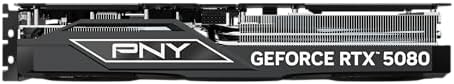 PNY NVIDIA GeForce RTX 5080 Epic-X ARGB OC Triple ventilador, tarjeta gráfica (16 GB GDDR7, 256 bits, velocidad de aumento: 2775 MHz, PCIe 5.0, HDMI/DP 2.1, 2.99-Slot, NVIDIA Blackwell Architecture