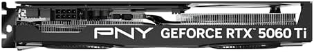 PNY NVIDIA GeForce RTX  5060 Ti OC Dual Fan  Graphics Card  8GB GDDR7  128 bit  Boost Speed  2692 MHz  SFF Ready  PCIe  5 0  HDMI /DP 2 1  2 Slot  NVIDIA Blackwell Architecture  DLSS 4 