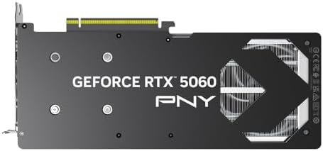 PNY NVIDIA GeForce RTX  5060 Epic X  ARGB OC Triple Fan  Graphics Card  8GB GDDR7  128 bit  SFF Ready  PCIe  5 0  HDMI /DP 2 1  2 Slot  NVIDIA Blackwell Architecture  DLSS 4 