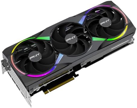 PNY NVIDIA GeForce RTX  5080 Epic X  ARGB OC Triple Fan  Graphics Card  16GB GDDR7  256 bit  Boost Speed  2775 MHz  PCIe  5 0  HDMI /DP 2 1  2 99 Slot  NVIDIA Blackwell Architecture  DLSS 4 