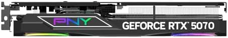 PNY NVIDIA GeForce RTX™ 5070 Epic-X™ ARGB OC Triple Fan, Tarjeta gráfica (12GB GDDR7, 192 bits, Velocidad de impulso: 2685 MHz, SFF-Ready, PCIe® 5.0, HDMI®/DP 2.1, ranura de 2.4, arquitectura NVIDIA