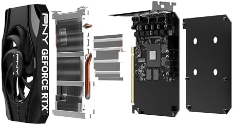 PNY NVIDIA GeForce RTX  5050 Single Fan  Graphics Card  8GB GDDR6  128 bit  SFF Ready  PCIe  5 0  HDMI /DP 2 1  2 Slot  NVIDIA Blackwell Architecture  DLSS 4 