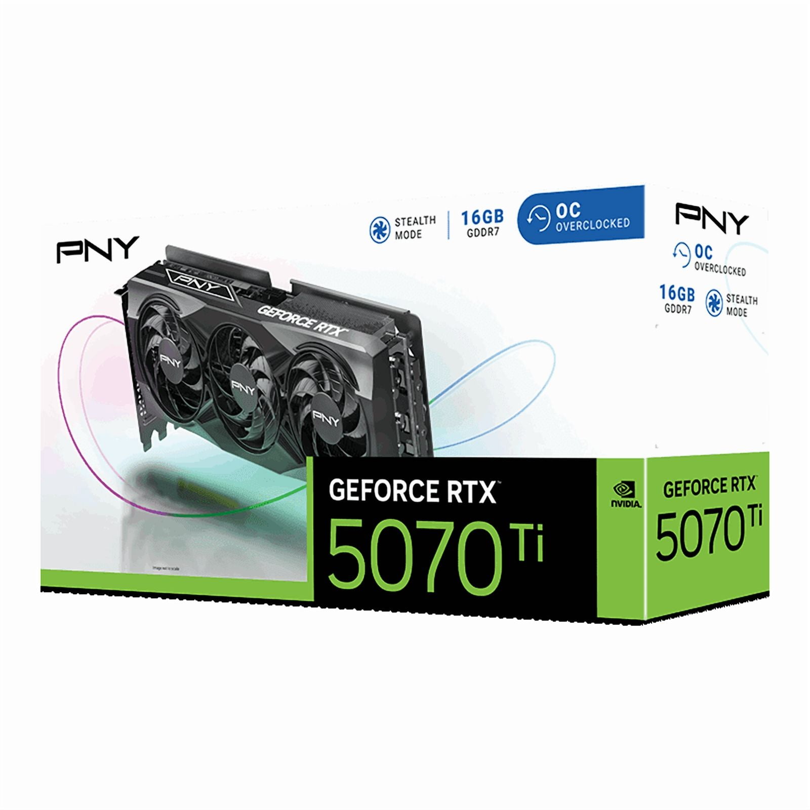 PNY NVIDIA GeForce RTX  5070 Ti OC Triple Fan  Graphics Card 16GB GDDR7  2 98 Slot