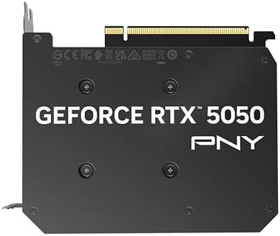 PNY NVIDIA GeForce RTX  5050 Single Fan  Graphics Card  8GB GDDR6  128 bit  SFF Ready  PCIe  5 0  HDMI /DP 2 1  2 Slot  NVIDIA Blackwell Architecture  DLSS 4 