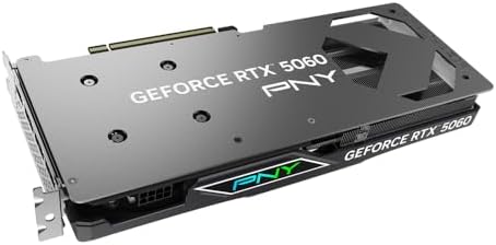 PNY NVIDIA GeForce RTX  5060 Epic X  ARGB OC Triple Fan  Graphics Card  8GB GDDR7  128 bit  SFF Ready  PCIe  5 0  HDMI /DP 2 1  2 Slot  NVIDIA Blackwell Architecture  DLSS 4 