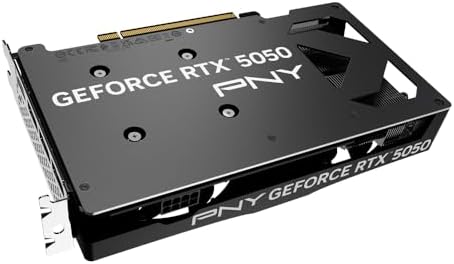 PNY NVIDIA GeForce RTX  5050 Dual Fan  Graphics Card  8GB GDDR6  128 bit  SFF Ready  PCIe  5 0  HDMI /DP 2 1  2 Slot  NVIDIA Blackwell Architecture  DLSS 4 