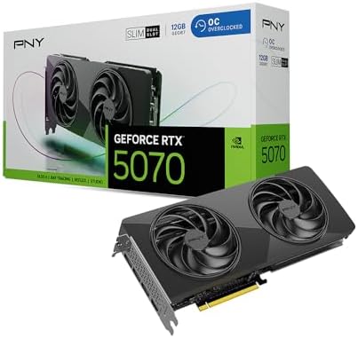 PNY NVIDIA GeForce RTX  5070 Epic X  ARGB OC Triple Fan  Graphics Card  12GB GDDR7  192 bit  Boost Speed  2685 MHz  SFF Ready  PCIe  5 0  HDMI /DP 2 1  2 4 Slot  Blackwell Architecture  DLSS 4 