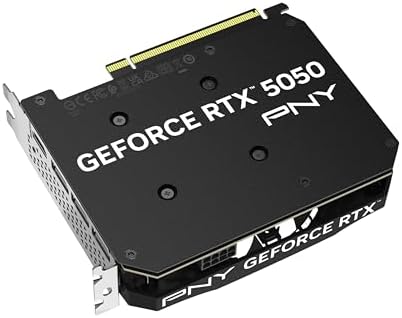 PNY NVIDIA GeForce RTX  5050 Single Fan  Graphics Card  8GB GDDR6  128 bit  SFF Ready  PCIe  5 0  HDMI /DP 2 1  2 Slot  NVIDIA Blackwell Architecture  DLSS 4 