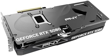 PNY NVIDIA GeForce RTX  5080 OC Triple Fan  Graphics Card  16GB GDDR7  256 bit  Boost Speed  2730 MHz  PCIe  5 0  HDMI /DP 2 1  2 99 Slot  NVIDIA Blackwell Architecture  DLSS 4