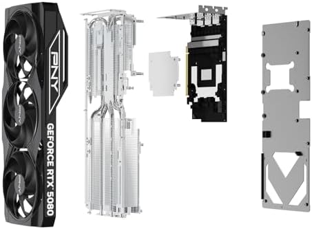 PNY NVIDIA GeForce RTX  5080 OC Triple Fan  Graphics Card  16GB GDDR7  256 bit  Boost Speed  2730 MHz  PCIe  5 0  HDMI /DP 2 1  2 99 Slot  NVIDIA Blackwell Architecture  DLSS 4
