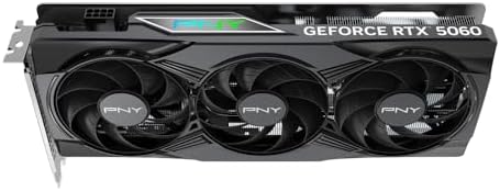PNY NVIDIA GeForce RTX  5060 Epic X  ARGB OC Triple Fan  Graphics Card  8GB GDDR7  128 bit  SFF Ready  PCIe  5 0  HDMI /DP 2 1  2 Slot  NVIDIA Blackwell Architecture  DLSS 4 