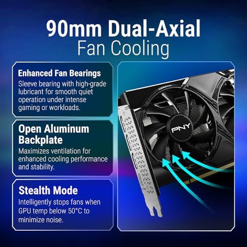 PNY NVIDIA GeForce RTX  5060 OC Dual Fan  Graphics Card  8GB GDDR7  128 bit  SFF Ready  PCIe  5 0  HDMI /DP 2 1  2 Slot  NVIDIA Blackwell Architecture  DLSS 4