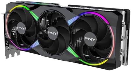 PNY NVIDIA GeForce RTX  5080 Epic X  ARGB OC Triple Fan  Graphics Card  16GB GDDR7  256 bit  Boost Speed  2775 MHz  PCIe  5 0  HDMI /DP 2 1  2 99 Slot  NVIDIA Blackwell Architecture  DLSS 4 