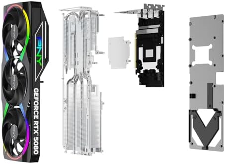 PNY NVIDIA GeForce RTX  5080 Epic X  ARGB OC Triple Fan  Graphics Card  16GB GDDR7  256 bit  Boost Speed  2775 MHz  PCIe  5 0  HDMI /DP 2 1  2 99 Slot  NVIDIA Blackwell Architecture  DLSS 4 