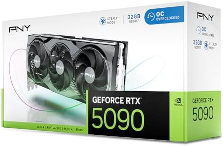 PNY NVIDIA GeForce RTX  5090 OC Triple Fan  Graphics Card  32GB GDDR7  512 bit  Boost Speed  2527 MHz  PCIe  5 0  HDMI /DP 2 1  3 5 Slot  NVIDIA Blackwell Architecture  DLSS 4 