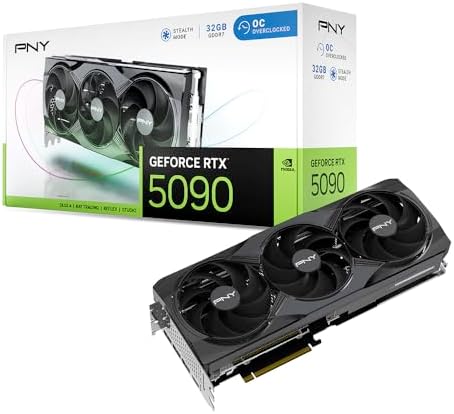 PNY NVIDIA GeForce RTX  5090 OC Triple Fan  Graphics Card  32GB GDDR7  512 bit  Boost Speed  2527 MHz  PCIe  5 0  HDMI /DP 2 1  3 5 Slot  NVIDIA Blackwell Architecture  DLSS 4 