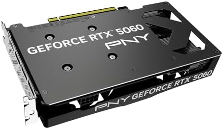 PNY NVIDIA GeForce RTX  5060 OC Dual Fan  Graphics Card  8GB GDDR7  128 bit  SFF Ready  PCIe  5 0  HDMI /DP 2 1  2 Slot  NVIDIA Blackwell Architecture  DLSS 4 