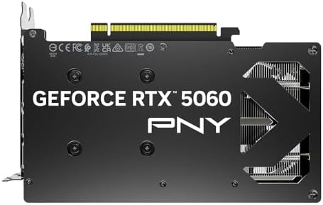 PNY NVIDIA GeForce RTX  5060 OC Dual Fan  Graphics Card  8GB GDDR7  128 bit  SFF Ready  PCIe  5 0  HDMI /DP 2 1  2 Slot  NVIDIA Blackwell Architecture  DLSS 4 