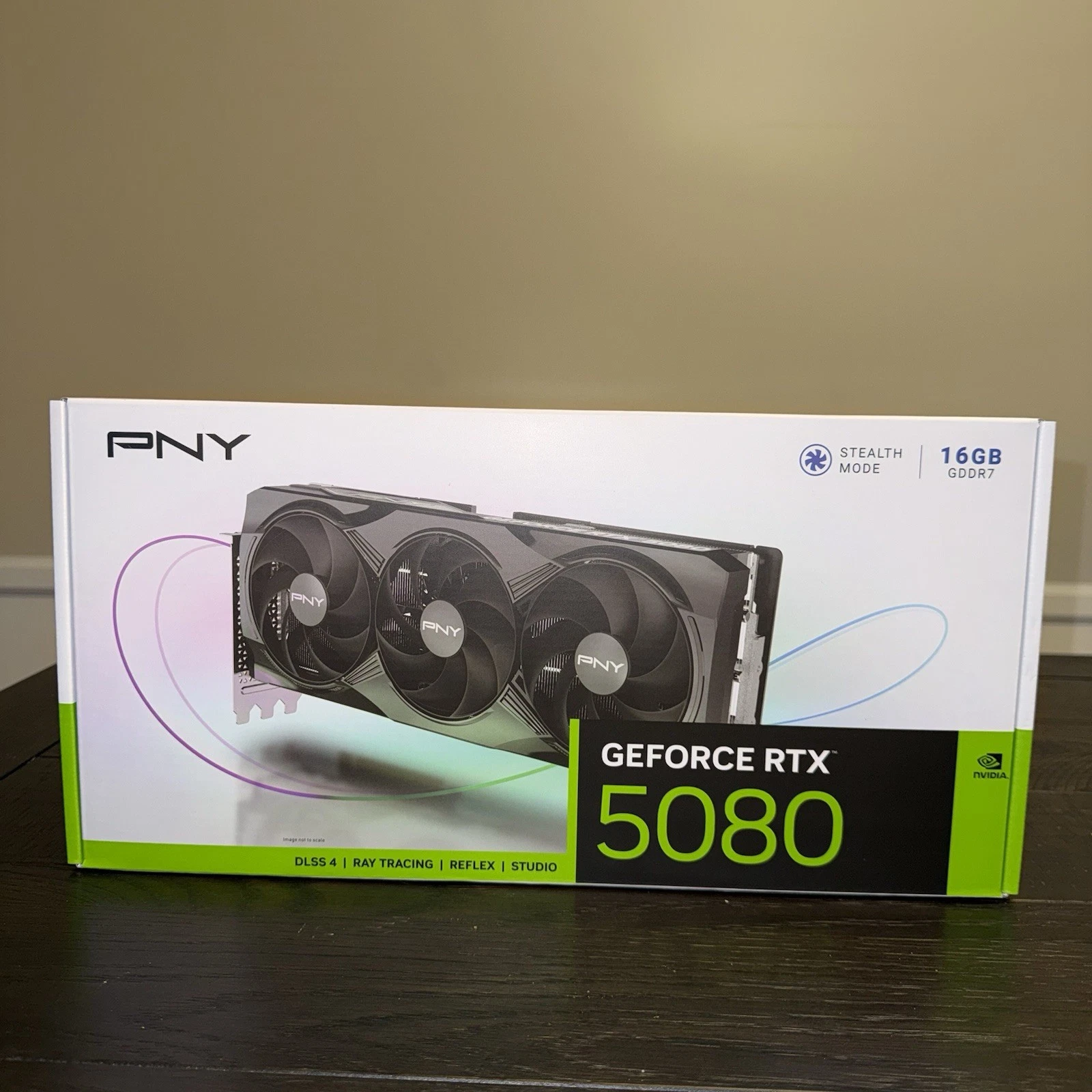 PNY NVIDIA GeForce RTX 5080 Overclocked Triple Fan 16GB GDDR7 PCIe 5 0 Graphics 