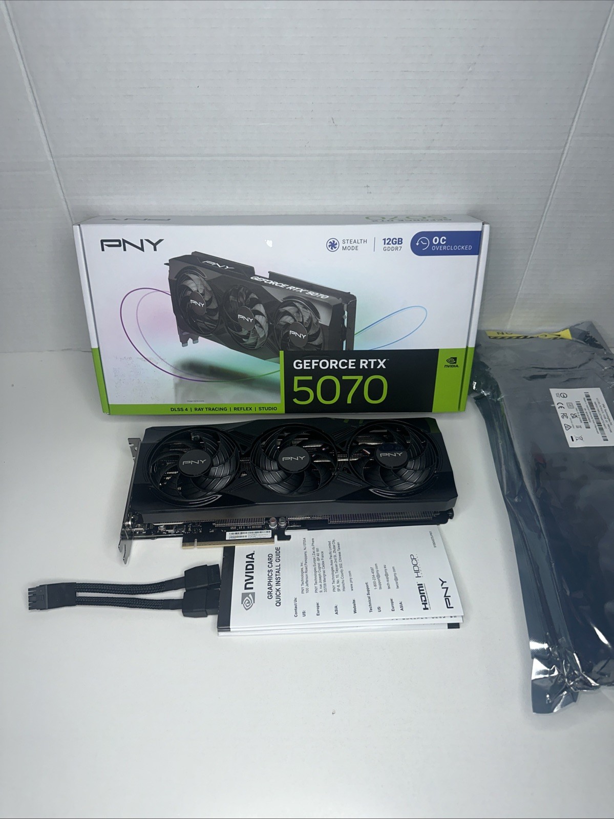 PNY NVIDIA GeForce RTX 5070 OC Triple Fan  Graphics Card 12GB GDDR7