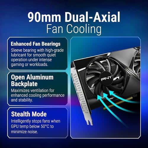 PNY NVIDIA GeForce RTX  5060 Ti OC Dual Fan  Graphics Card  8GB GDDR7  128 bit  Boost Speed  2692 MHz  SFF Ready  PCIe  5 0  HDMI /DP 2 1  2 Slot  NVIDIA Blackwell Architecture  DLSS 4 
