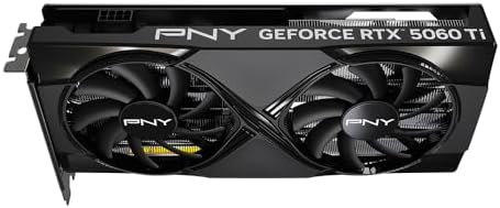 PNY NVIDIA GeForce RTX  5060 Ti OC Dual Fan  Graphics Card  8GB GDDR7  128 bit  Boost Speed  2692 MHz  SFF Ready  PCIe  5 0  HDMI /DP 2 1  2 Slot  NVIDIA Blackwell Architecture  DLSS 4 