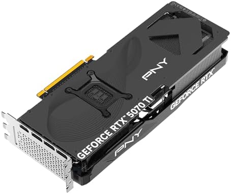 PNY NVIDIA GeForce RTX  5070 Ti OC Triple Fan  Graphics Card  16GB GDDR7  256 bit  Boost Speed  2572 MHz  PCIe  5 0  HDMI /DP 2 1  2 98 Slot  Blackwell Architecture  DLSS 4 