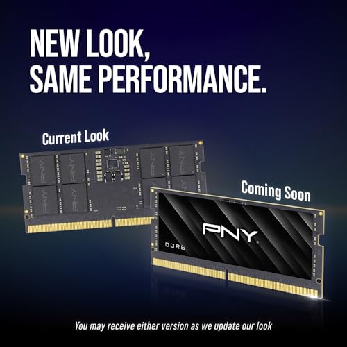 PNY Performance 32GB  2x16GB  DDR5 DRAM 5600MHz  PC5 44800    CL46 46 46 90  Compatible with 5200MHz  4800MHz   1 1V  262 Pin Non ECC   Notebook/Laptop  SODIMM  Computer Memory Kit   MN32GK2D55600 TB