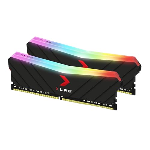 PNY XLR8 Gaming 32GB  2x16GB  DDR4 DRAM 3600MHz  PC4 28800  CL18 1 35V RGB Dual Channel Desktop  DIMM  Memory   MD32GK2D4360018XRGB