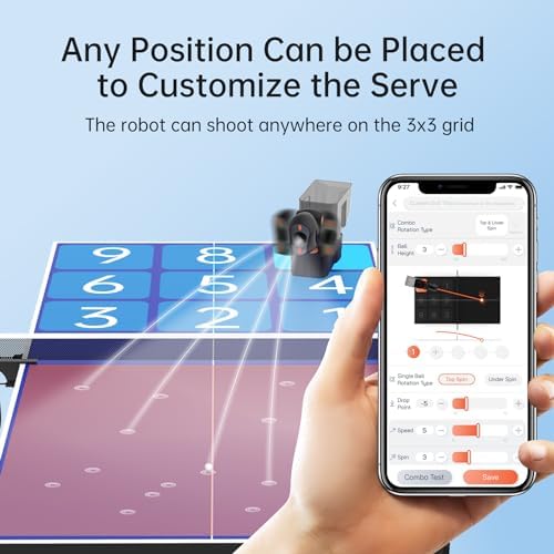 PONGBOT Table Tennis Robot  APP Control 264 Drills  Portable Ping Pong Machine with Spin/Speed Customization  150 Ball Capacity for Solo Training & Coaching