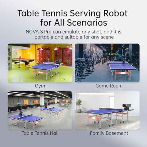PONGBOT Table Tennis Robot  APP Control 264 Drills  Portable Ping Pong Machine with Spin/Speed Customization  150 Ball Capacity for Solo Training & Coaching