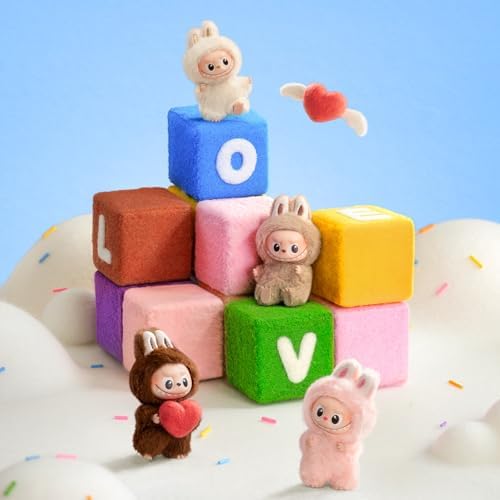POP MART THE Monster Pin for Love Series  A M  Mini Labubu Doll Blind Box Mystery Box Keychain   Vinyl Plush Pendant  Bag Charms  Collectible Holiday & Birthday Gift for Kids & Adults  Single Box