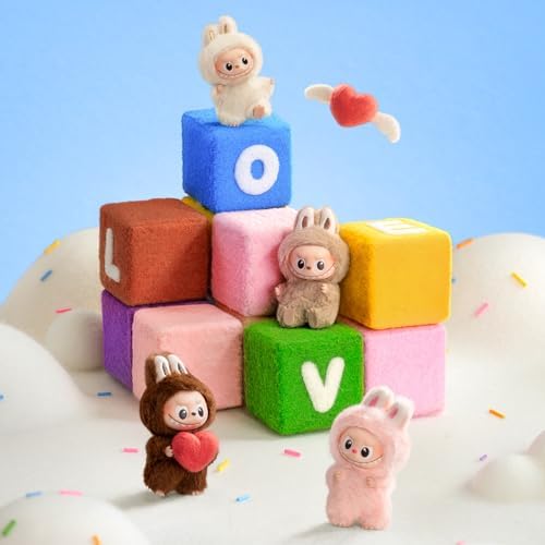 POP MART THE Monster Pin for Love Series  A M  Mini Labubu Doll Blind Box Mystery Box Keychain   Vinyl Plush Pendant  Bag Charms  Collectible Holiday & Birthday Gift for Kids & Adults  Single Box
