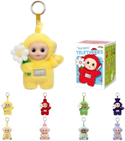POP MART Teletubbies Say Hello Series Blind Box Pendant  Mystery Box  Collectible Plush Toys  Holiday Birthday Gifts for Girls and Boys  Single Box