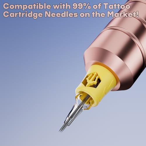 POSEIDON Tattoo Pen Kit  Cordless Tattoo Gun Set Tattoo Kit with 2Pcs Battery and 20 Pcs Tattoo Cartridge Needles  Complete Tattoo Machine kit Tattoo Supplies for Beginners