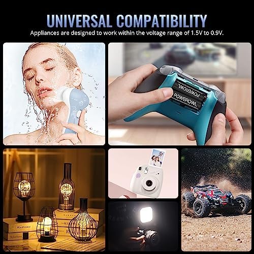 Baterías recargables POWEROWL AA, baterías de alta capacidad de 2800mAh, 1.2V NiMH de baja autodescarga, paquete de 16