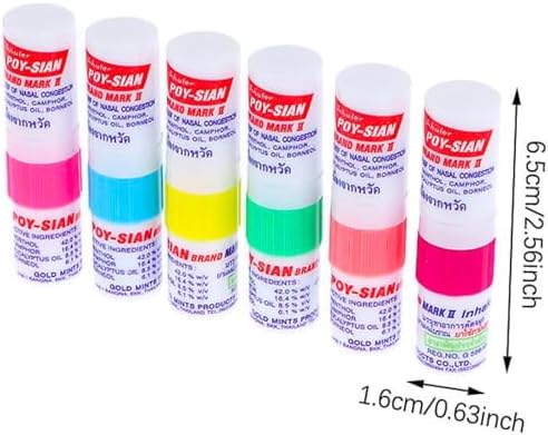 POY SIAN Mark II Menthol Aromatherapy Nasal Inhaler  Natural Herbal Remedy with Cooling Essential Oils Poysian  Pack of 6 