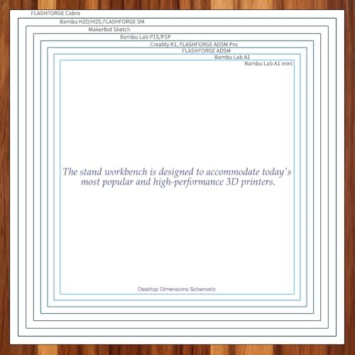 PT2 Ultimate Large 3D Printer Storage Solution  Heavy Duty 3 Tier Stand & Filament Organizer Rack for Biggest Printers on Wheels