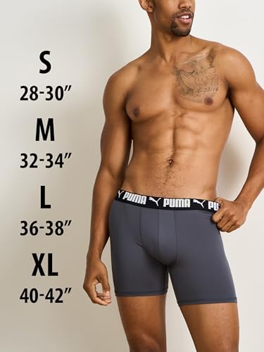 PUMA Mens 5 Pack Performance Boxer Briefs