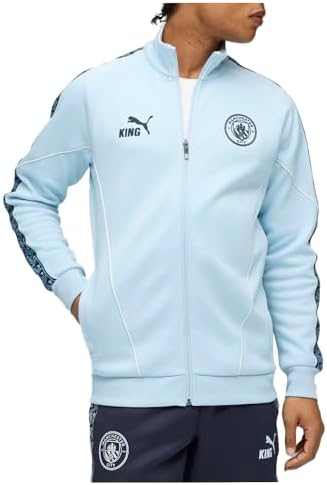 PUMA Mens Manchester City King Anthem Jacket Athletic Outerwear Casual   Blue