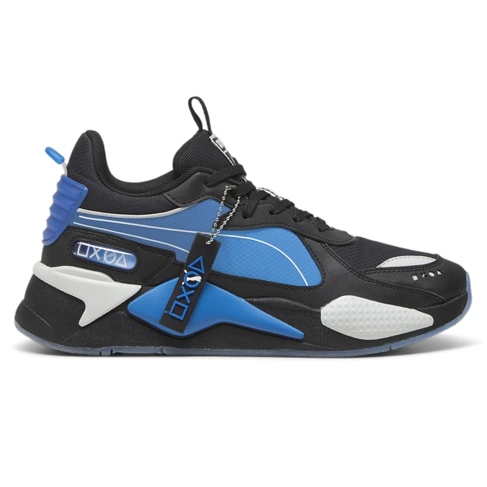 PUMA Playstation X RsX Lace Up  Mens Black  Blue Sneakers Casual Shoes 39631102